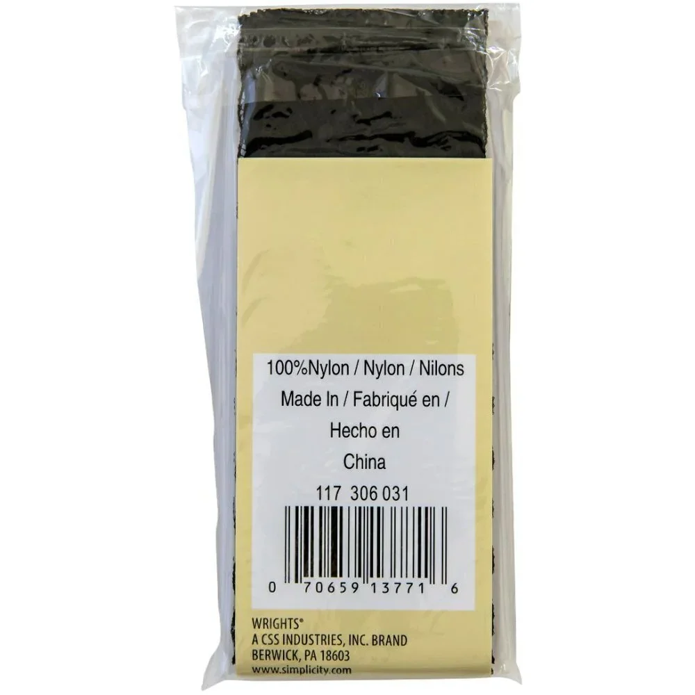 Wrights Flexi-Lace Cream and Black Hem Facings, 2.5 Yards